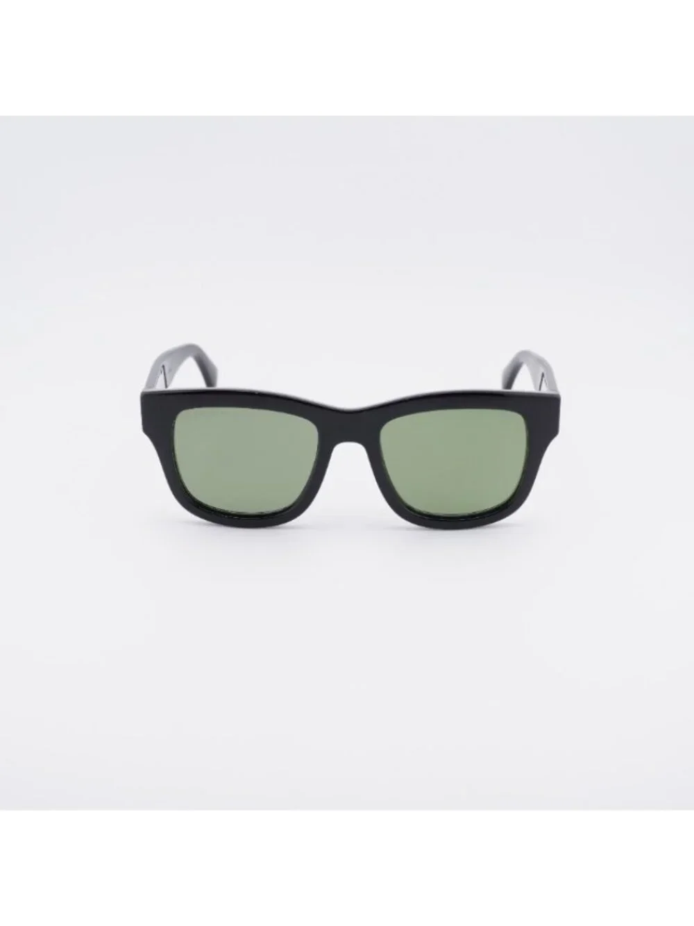 Gucci GG1135S 001 Sunglasses Black Square Frame, Green Polarized Lenses